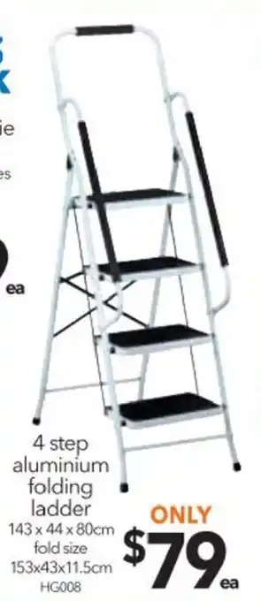 Cheap as Chips 4 Step Aluminum Folding Ladder HG008 offer
