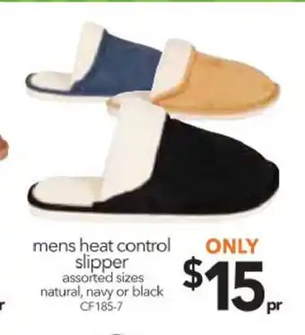 Cheap as Chips Mens Heat Control Slipper - CF185-7 offer