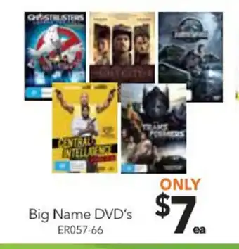 Cheap as Chips Big Name DVD's - ER057-66 offer