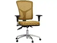 Pago Matrix Mesh Back Alloy Base Chair Mustard