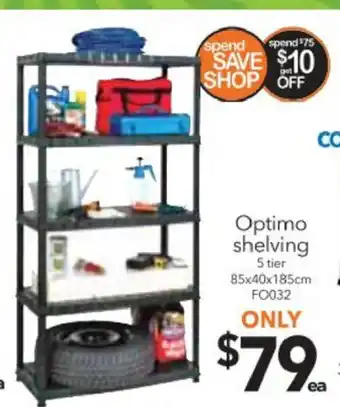 Cheap as Chips Optimo Shelving 5 Tier 85x40x185cm - FO032 offer