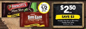 Drakes Arnott's Tim Tam or Mint Slice Family Pack 365g offer