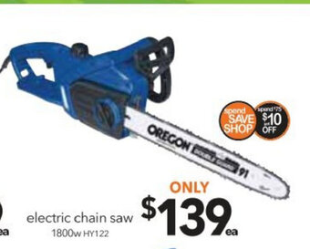 Cheap as Chips Electric Chain Saw 1800W - HY122 offer