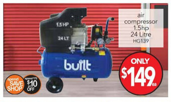 Cheap as Chips Air Compressor 1.5hp 24 Litre - HG139 offer