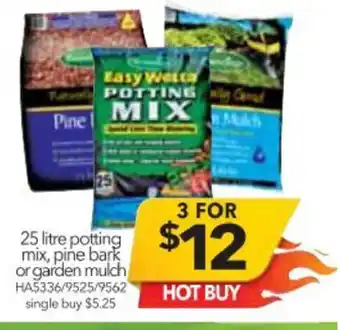 Cheap as Chips 25 Litre Potting Mix, Pine Bark or Garden Mulch offer