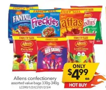 Allens Confectionery Assorted Value Bags 330g-340g