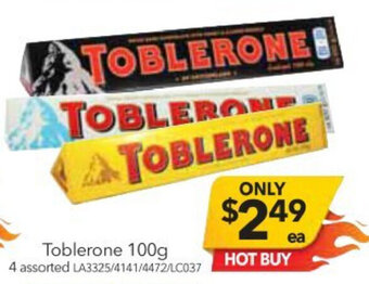 Cheap as Chips Toblerone 100g offer