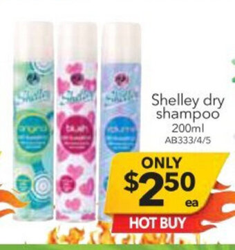 Cheap as Chips Shelley Dry Shampoo 200ml offer