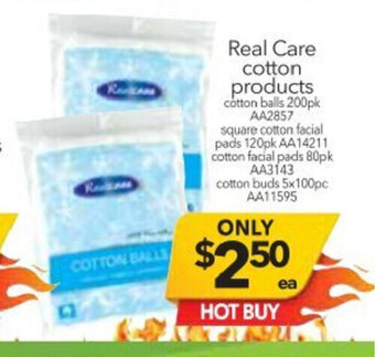 Cheap as Chips Real Care Cotton Products offer