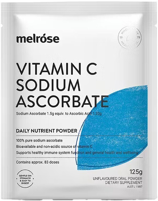 Melrose vitamin c sodium ascorbate 125g offer at healthylife