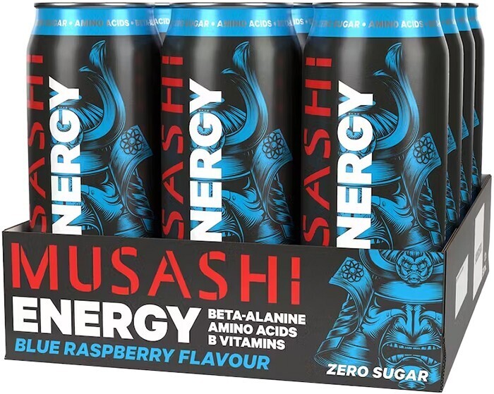 Musashi energy drink blue raspberry box offer at healthylife