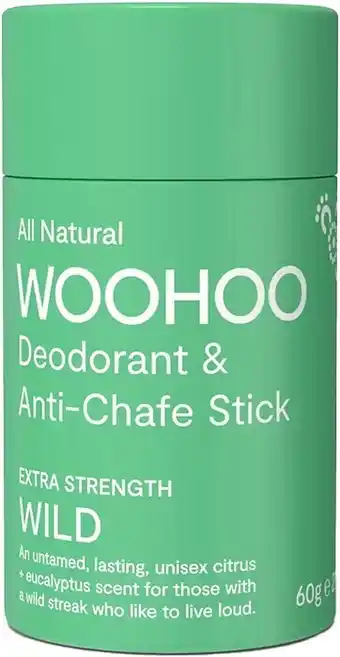 healthylife Woohoo body deodorant & anti-chafe stick wild extra strength offer