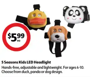 Coles 5 Seasons Kids LED Headlight offer