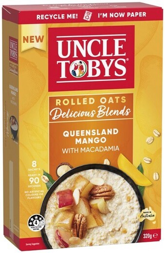 IGA Uncle tobys delicious blends rolled oats 320g or 8 pack selected varieties offer