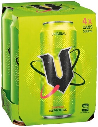 IGA V energy drink 4x500ml selected varieties offer