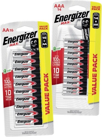 IGA Energizer max aa 16 pack or aaa 14 pack batteries offer