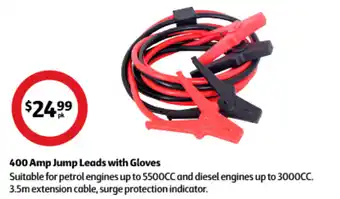 Coles 400 Amp Jump Leads with Gloves offer