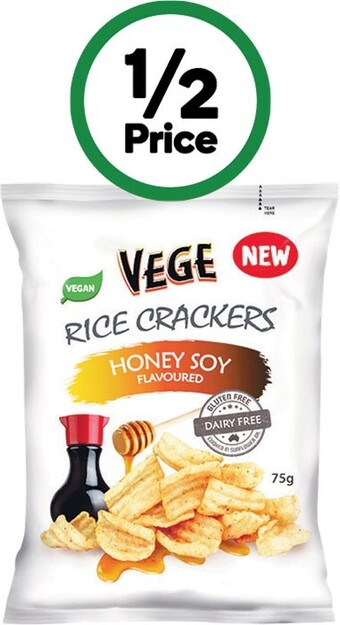 Woolworths Vege rice crackers 75g – from the health food aisle offer