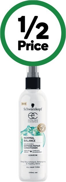 Woolworths Schwarzkopf extra care normal balance express repair conditioner 250ml offer