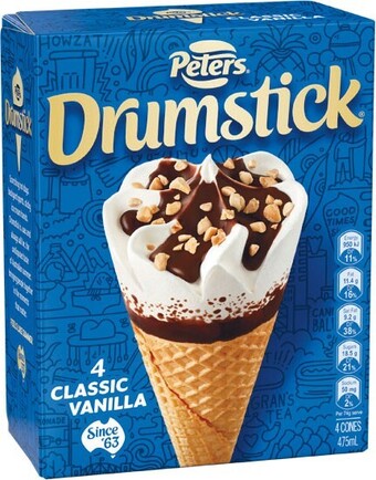 Woolworths Peters drumstick 475-490ml pk 4-6 – from the freezer offer