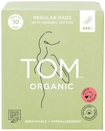 Woolworths Tom organic pads pk 10 offer