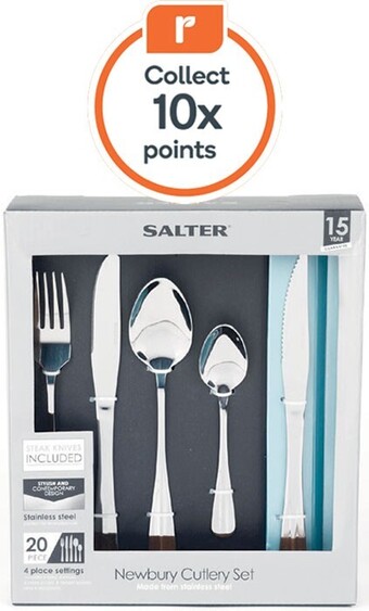 Salter elegance newbury 20 piece cutlery