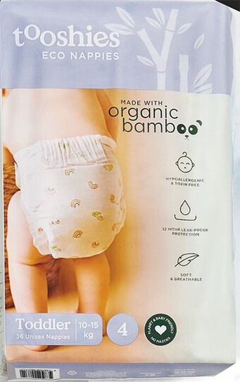 Woolworths Tooshies eco nappies pk 30-52 offer