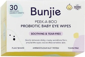 Woolworths Bunjie probiotics baby eye wipes pk 30 offer