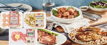 Coles Coles rspca approved half split chicken with lemon & herb marinade 700g, pork scotch steak with rosemary & honey butter 280g offer