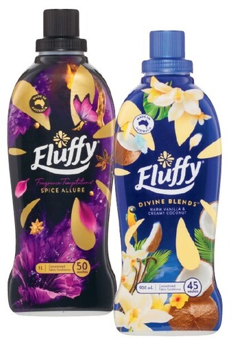 Coles Fluffy fabric softener 900ml-1 litre offer