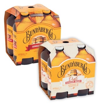 Coles Bundaberg brewed soft drinks 4x375ml offer