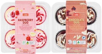 Coles duo cupcakes 4 pack 288g