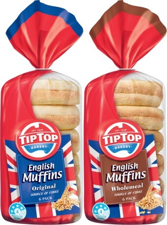 Coles Tip top english muffins 6 pack offer