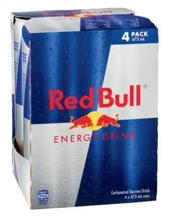 Coles Red bull energy drink 4x473ml offer