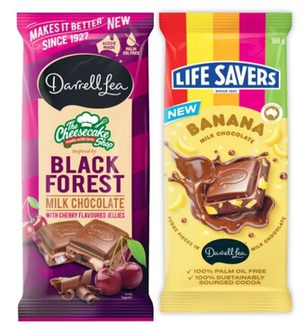 Coles Darrell lea block chocolate 160g-180g offer