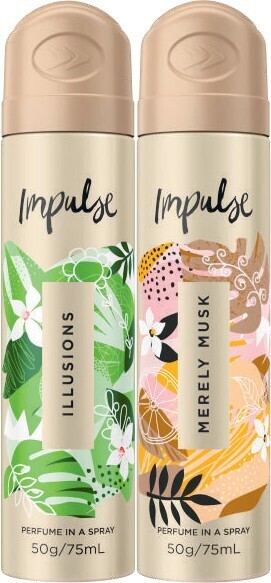 Coles Impulse body spray 75ml offer
