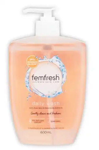 Femfresh intimate wash daily or sensitive 600ml