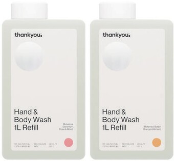 Coles Thankyou hand & body wash refill 1 litre offer