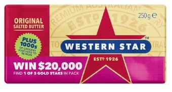 Coles Western star butter pat 250g offer