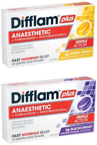 Coles Difflam plus anaesthetic lozenges 16 pack^ offer
