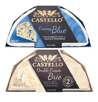 Coles Castello double cream brie or creamy blue cheese 150g offer
