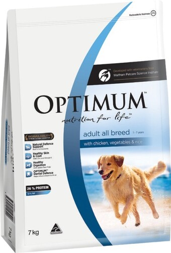 Coles Optimum dry dog food 7kg offer