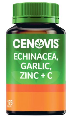 Coles Cenovis echinacea, garlic, zinc + c tablets 125 pack offer