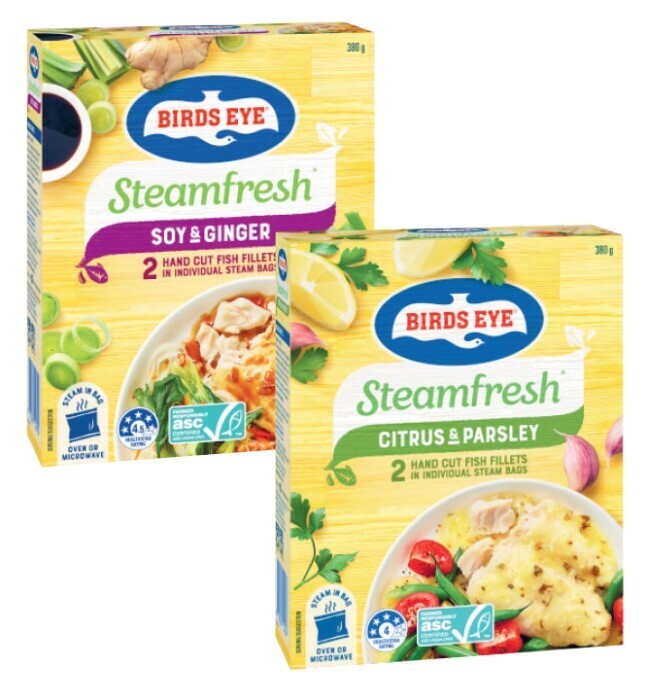 Birds eye steamfresh fish 380g offer at Coles