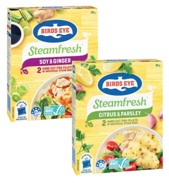 Coles Birds eye steamfresh fish 380g offer