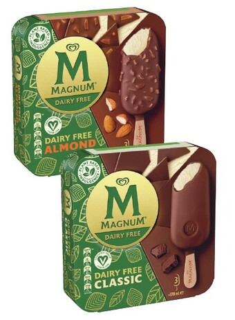 Coles Streets magnum dairy free 4 pack 270ml offer