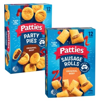 Coles Patties party pack 12 pack 450g-560g offer