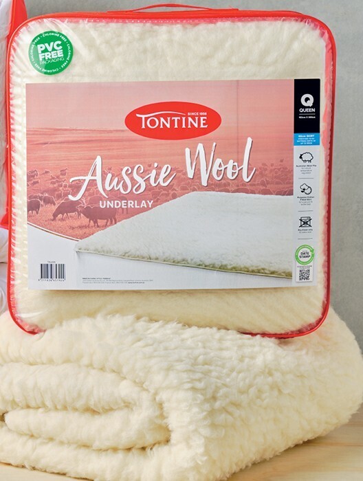 50 off tontine aussie wool underlay offer at Spotlight