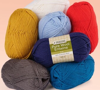 Spotlight 40% off all 4 seasons pure wool entwine 100g offer