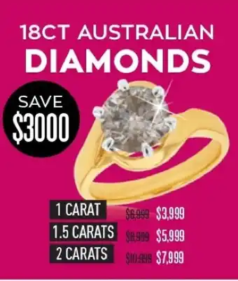 Shiels Ring D18ct Australian Diamonds 1 Carat offer
